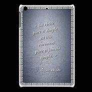 Coque iPadMini Vérité pure Bleu Citation Oscar Wilde