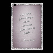Coque iPadMini Vérité pure Rose Citation Oscar Wilde
