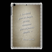 Coque iPadMini Vérité pure Sepia Citation Oscar Wilde