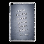 Coque iPadMini Vie art Bleu Citation Oscar Wilde