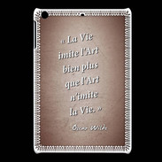 Coque iPadMini Vie art Rouge Citation Oscar Wilde