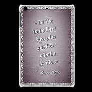 Coque iPadMini Vie art Violet Citation Oscar Wilde