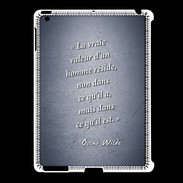 Coque iPad 2/3 Vraie valeur Bleu Citation Oscar Wilde