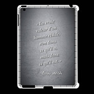 Coque iPad 2/3 Vraie valeur Noir Citation Oscar Wilde