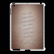 Coque iPad 2/3 Vraie valeur Rouge Citation Oscar Wilde