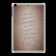 Coque iPadMini Vraie valeur Rouge Citation Oscar Wilde