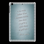 Coque iPadMini Vraie valeur Turquoise Citation Oscar Wilde