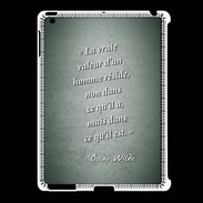 Coque iPad 2/3 Vraie valeur Vert Citation Oscar Wilde