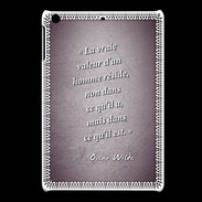 Coque iPadMini Vraie valeur Violet Citation Oscar Wilde
