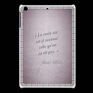 Coque iPadMini Vrai vie Rose Citation Oscar Wilde