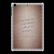 Coque iPadMini Vrai vie Rouge Citation Oscar Wilde