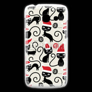 Coque Samsung Galaxy Ace3 Fond chat noir Noël