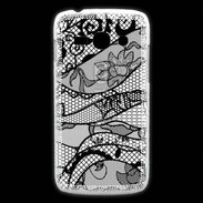 Coque Samsung Galaxy Ace3 Tissus glamour noir et blanc