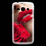 Coque Samsung Galaxy Ace3 Bouche et rose glamour