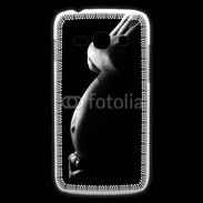 Coque Samsung Galaxy Ace3 Femme enceinte en noir et blanc