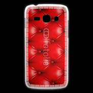 Coque Samsung Galaxy Ace3 Capitonnage cuir rouge