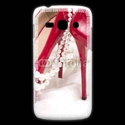 Coque Samsung Galaxy Ace3 Escarpins rouges et perles