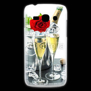 Coque Samsung Galaxy Ace3 Champagne et rose rouge