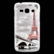 Coque Samsung Galaxy Ace3 Tour Eiffel rouge sur fond en noir et blanc