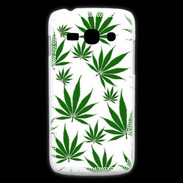 Coque Samsung Galaxy Ace3 Feuille de cannabis sur fond blanc
