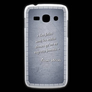 Coque Samsung Galaxy Ace3 Les Folies Bleu Citation Oscar Wilde
