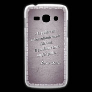 Coque Samsung Galaxy Ace3 Public génie Violet Citation Oscar Wilde