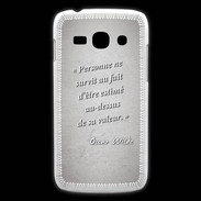 Coque Samsung Galaxy Ace3 Survie valeur Gris Citation Oscar Wilde