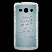 Coque Samsung Galaxy Ace3 Survie valeur Turquoise Citation Oscar Wilde