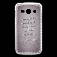 Coque Samsung Galaxy Ace3 Survie valeur Violet Citation Oscar Wilde