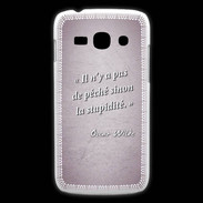Coque Samsung Galaxy Ace3 Pêché stupidité Rose Citation Oscar Wilde