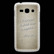 Coque Samsung Galaxy Ace3 Pêché stupidité Sepia Citation Oscar Wilde