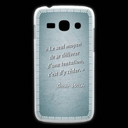 Coque Samsung Galaxy Ace3 Tentation Turquoise Citation Oscar Wilde