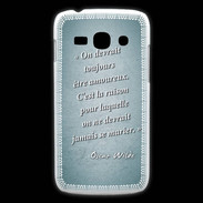 Coque Samsung Galaxy Ace3 Toujours amoureux Turquoise Citation Oscar Wilde
