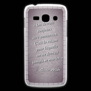 Coque Samsung Galaxy Ace3 Toujours amoureux Violet Citation Oscar Wilde