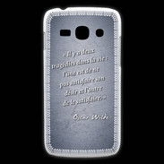 Coque Samsung Galaxy Ace3 Tragédie Bleu Citation Oscar Wilde