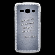 Coque Samsung Galaxy Ace3 Vrai vie Bleu Citation Oscar Wilde
