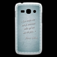 Coque Samsung Galaxy Ace3 Vrai vie Turquoise Citation Oscar Wilde