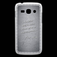 Coque Samsung Galaxy Ace3 Les Folies Noir Citation Oscar Wilde