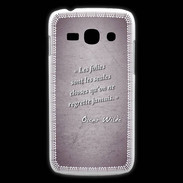 Coque Samsung Galaxy Ace3 Les Folies Violet Citation Oscar Wilde