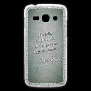 Coque Samsung Galaxy Ace3 Les Folies Vert Citation Oscar Wilde