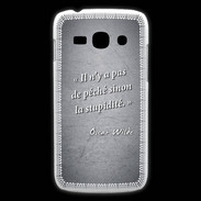Coque Samsung Galaxy Ace3 Pêché stupidité Noir Citation Oscar Wilde