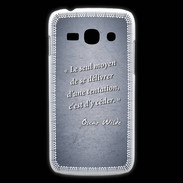 Coque Samsung Galaxy Ace3 Tentation Bleu Citation Oscar Wilde