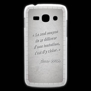 Coque Samsung Galaxy Ace3 Tentation Gris Citation Oscar Wilde
