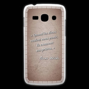 Coque Samsung Galaxy Ace3 Dieux prières Rouge Citation Oscar Wilde