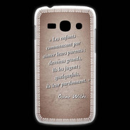 Coque Samsung Galaxy Ace3 Enfants parents Rouge Citation Oscar Wilde