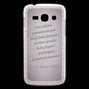 Coque Samsung Galaxy Ace3 Enfants parents Rose Citation Oscar Wilde