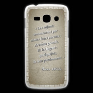 Coque Samsung Galaxy Ace3 Enfants parents Sepia Citation Oscar Wilde