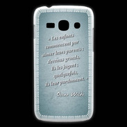 Coque Samsung Galaxy Ace3 Enfants parents Turquoise Citation Oscar Wilde