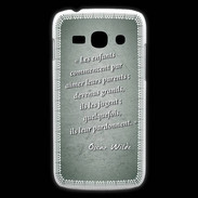 Coque Samsung Galaxy Ace3 Enfants parents Vert Citation Oscar Wilde