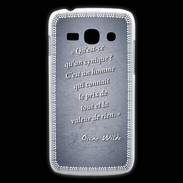 Coque Samsung Galaxy Ace3 Cynique Bleu Citation Oscar Wilde